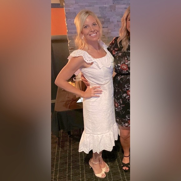 Sam Edelman Ruffle Eyelet Dress - Picture 1 of 7